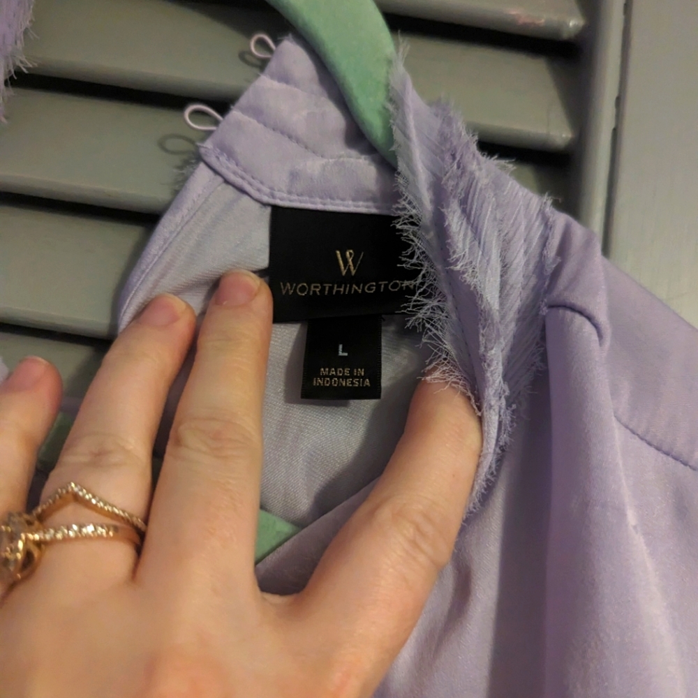Worthington Lilac Blouse - Picture 3 of 3